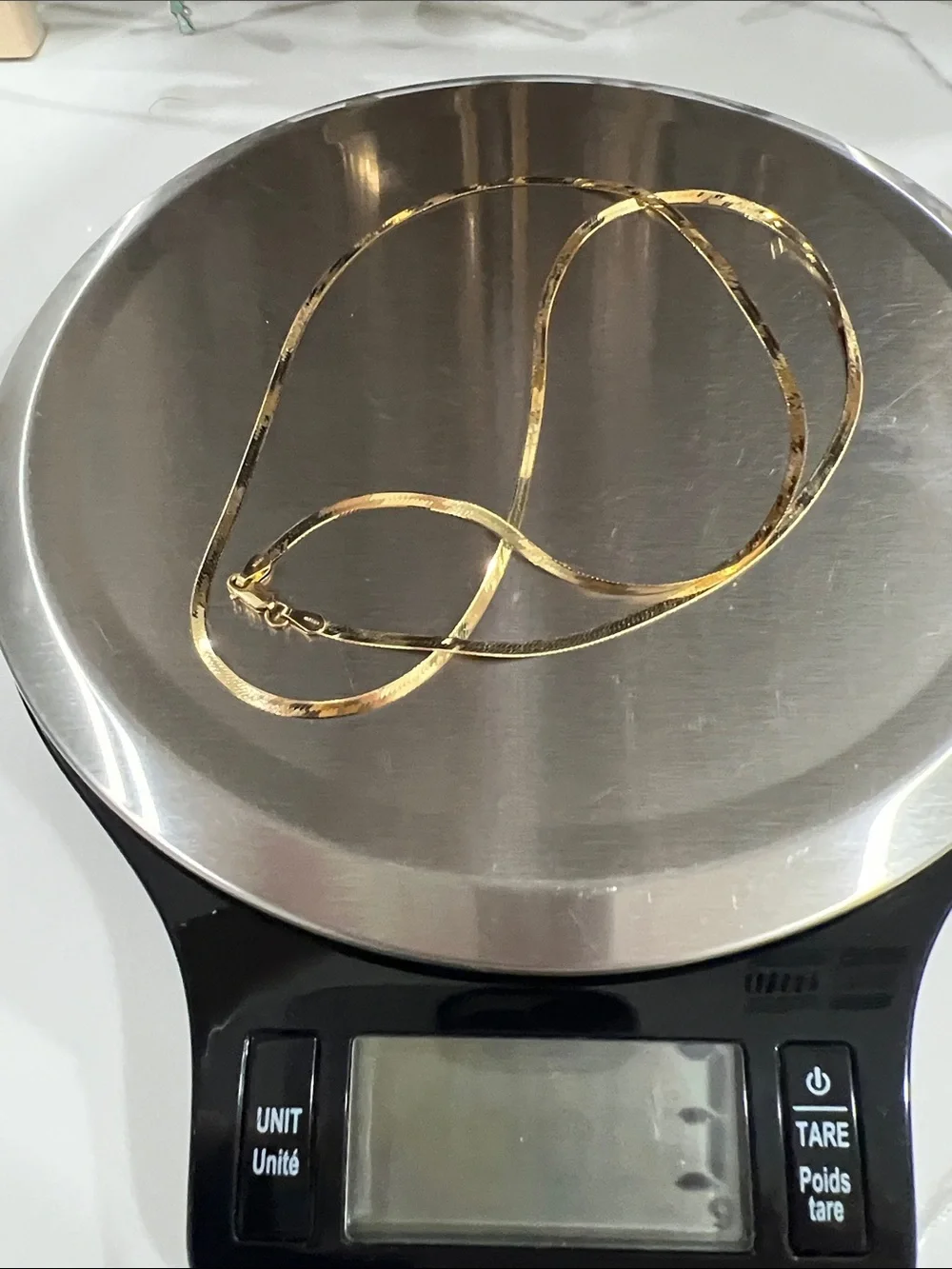 18k Italian 24in 2mm  Gold Herringbone Necklace for Women/Men